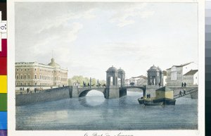 De Simeonbrug in Sint-Petersburg door Andrei Yefimovich Martynov