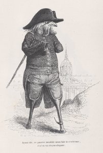 Dat gezegd hebbende, geeft deze arme invalide ons een buiging en gaat hinkend weg van S..., ca. 1837-47