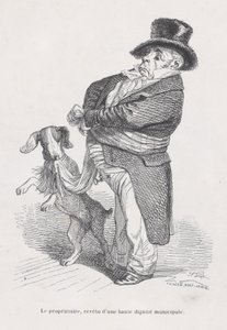 De eigenaar uit Scènes uit het privé- en openbare leven van dieren, ca. 1837-47 door Andrew Best Leloir