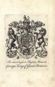 Wapen en wapenrusting van de zeer hoge en machtige monarch Koning George I van Groot-Brittannië