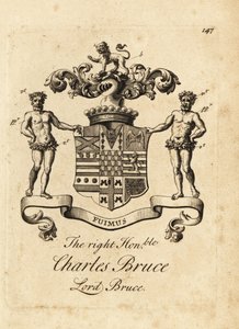 Wapen van de Hooggeachte Charles Bruce, Lord Bruce, 3e Graaf van Ailesbury, 4e Graaf van Elgin