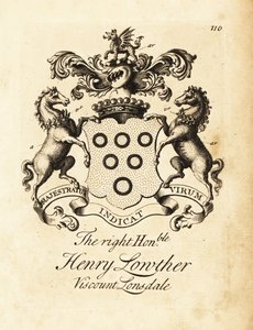 Wapen van de Hooggeachte Henry Lowther, 3e Burggraaf Lonsdale (1694-1751)