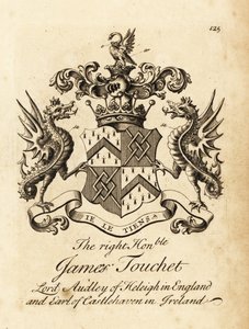 Wapen van de Zeer Eerwaarde James Touchet, Heer Audley van Heleigh in Engeland, 6e Graaf van Castlehaven in Ierland, overleden 1740