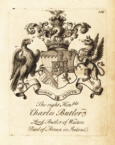 Wapen van de Hooggeachte Luitenant-Generaal Charles Butler door Andrew Johnston