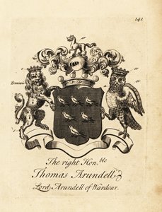Wapen van de Zeer Eerwaarde Thomas Arundell, Lord Arundell van Wardour, 7e Baron Arundell van Wardour door Andrew Johnston
