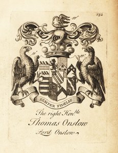 Wapen van de Zeer Eerwaarde Thomas Onslow, Heer Onslow, 2e Baron Onslow door Andrew Johnston