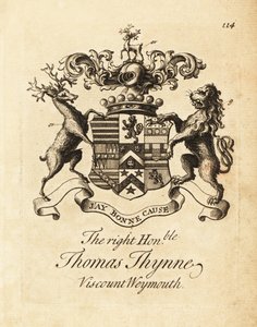 Wapen van de Zeer Eerwaarde Thomas Thynne, 2e Burggraaf Weymouth door Andrew Johnston