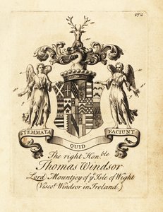 Wapen van de Hooggeachte Thomas Windsor, Lord Mountjoy van het Eiland Wight door Andrew Johnston