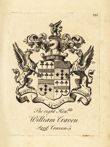 Wapen van de Hooggeachte William Craven, Lord Craven, 3e Baron Craven (1700-1739) door Andrew Johnston