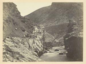 Duivelspoort, (van onderaf) Weber Canon, Wasatch Mountain door Andrew Joseph Russell