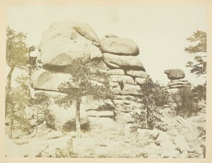Granietrots, Buford Station, Laramie-gebergte door Andrew Joseph Russell