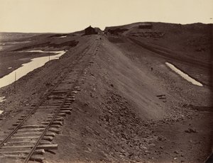Plaat 2. Granieten kanunnik, van de watertank,1869 (foto) door Andrew Joseph Russell