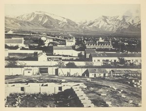 Salt Lake City, Kamp Douglas en Wasatch Mountains op de Achtergrond