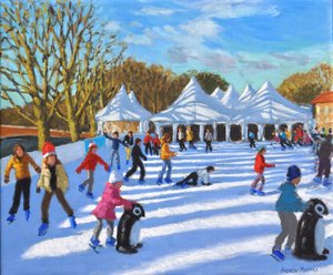 Heldere ochtend, Hampton Court Palace ijsbaan, Londen, 2018 door Andrew Macara