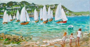De boten achterna, Salcombe, 2018