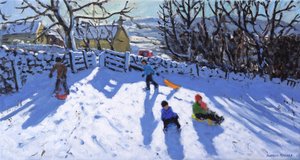 Sleeën, Hartington, Buxton, 2020 door Andrew Macara
