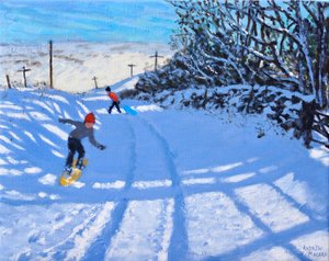 De Snowboarder, Dove Head, Derbyshire, 2021 door Andrew Macara
