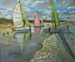 Drie zeilboten, Bray Dunes, Frankrijk