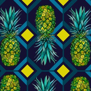 Ananas geometrische tegel