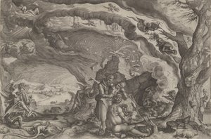 Heksen bereiden zich voor op de sabbat, ca. 1610 door Andries Stock