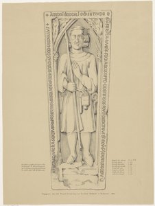 Grafsteen in de kerk te Rinsumageest door Andries van Calfsbeek