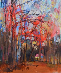 Het pad naar de Red Forest-hut door Andrii Kutsachenko
