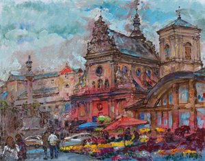 Levendige stadsmarkt door Andrii Kutsachenko