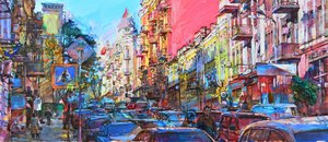 Levendige stadsstraat door Andrii Kutsachenko