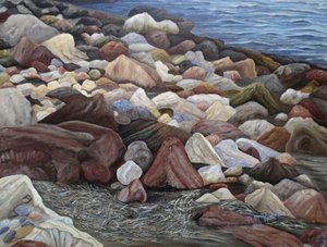 Kleurrijke kuststenen