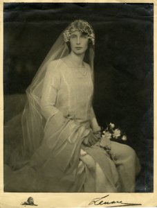 Trouwfoto van Lady Anne Hunloke (geboren Cavendish) door Thomas Kelly