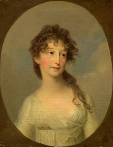 Mogelijk Franciska Krasinska, hertogin van Koerland, c. 1790 door Angelica Kauffman