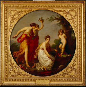 Het ontwapenen van Cupido door Angelica Kauffman