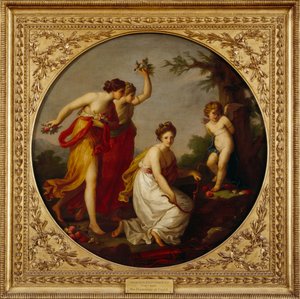 Het Ontwapenen van Cupido, ca. 1800 door Angelica Kauffman