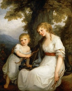 Portret van Barbara Juliane von Krüdener 1764-1824 met haar zoon Paul door Angelica Kauffmann