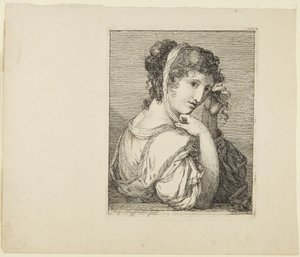 Portret van een meisje door Angelica Kauffmann