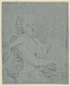 Vrouw bij spinet