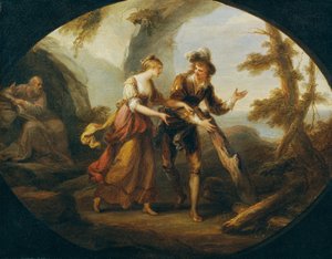 Miranda en Ferdinand door Angelica Kauffmann
