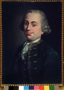 Portret van Michelangelo Emiliani (1737-1779) Italiaanse violist door Angelo Crescimbeni
