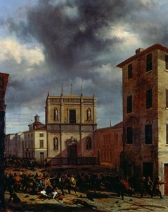 De tien dagen van Brescia, door Angelo Inganni (1807-1880) door Angelo Inganni