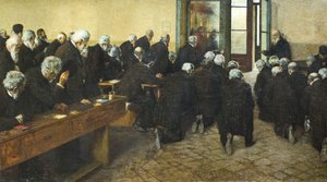 Het viaticum door Angelo Morbelli