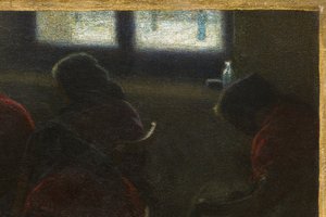 Winter Siësta, 1903 door Angelo Morbelli