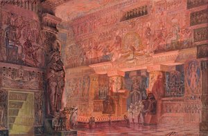 Decorontwerp voor de opera Aida van Giuseppe Verdi, 1923