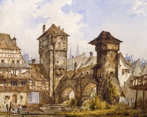 Een Uitzicht op Neurenberg door Angelo Quaglio