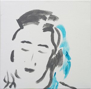 Portret van een serene vrouw door Angie Kenber
