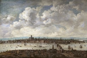 Uitzicht op Londen vanuit Southwark door Anglo Dutch School
