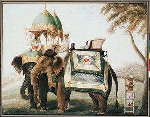 Olifanten met hun Mahout, c.1815