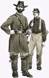 Een officier en cavalerist van de US Cavalerie door Angus McBride