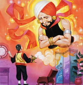 Aladdin en zijn wonderbaarlijke lamp door Angus McBride