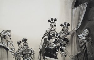 Claudius (10BC-54AD) (gouache op papier) door Angus McBride