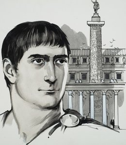 Keizer Trajanus (gouache op papier) door Angus McBride